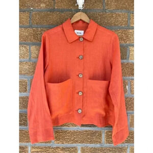 Soludos linen jacket shirt size medium